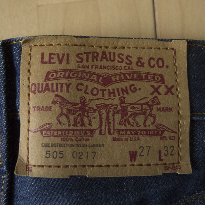 Levi's505(1985.11)_paper patch
