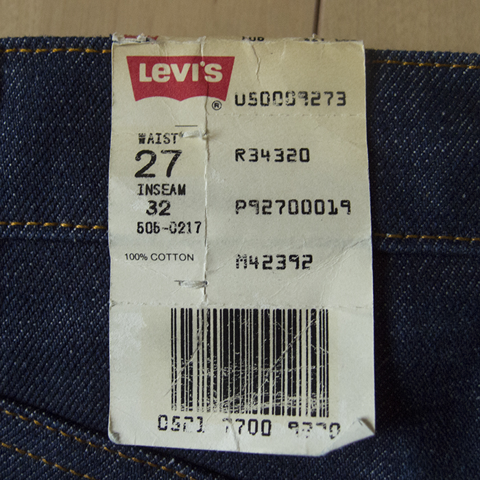 Levi's505(1985.11)_tag